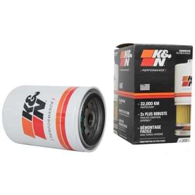 Image of K&amp;N Oil Filter Spin On 93x145mm compatible with Ford, Sterling Truck, Volkswagen, Audi, Mercury, Toyota, Land Rover, Dodge (HP 3001), Weiß