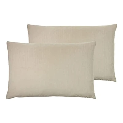 Image of furn. Contra Twin Pack Polyester Filled Cushions, Natural, 40 x 60cm