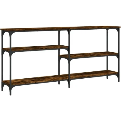 Image of vidaXL Console Table Smoked Oak 160x29x75 cm Engineered Wood