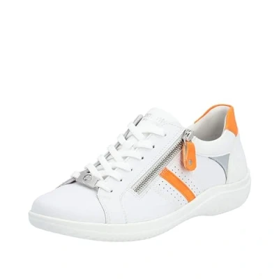 Image of Remonte Women&#039;s D1e01 Sneaker, White Carrot Silver 81, 3.5 UK