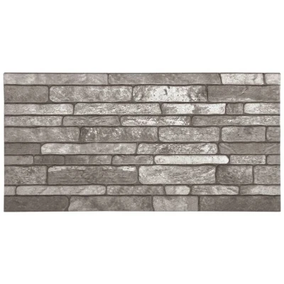 Image of vidaXL 3D Wall Panels with Dark Grey Brick Design 10 pcs EPS