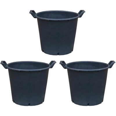 Image of 30L Heavy Duty Large Garden Pot with Sturdy Handles UV Stable, Frost Resistant, Lightweight Container for Trees, Shrubs, Veg, and Waste 3x by Thompson Morgan (3)