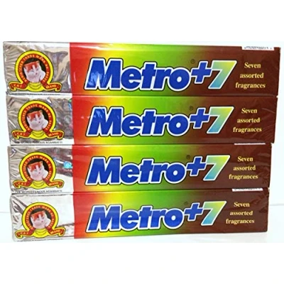 Image of Metro Milan +7 Incense Sticks Agarbatti for Prayer &amp; Pooja Box with 12 Pack 18 Each