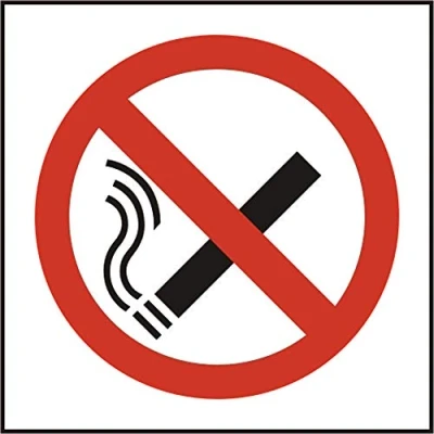 Image of No Smoking Symbol Sav (Pk5) 100mm X