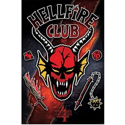 Image of Pyramid STRANGER THINGS 4 Hellfire Club Emblem Rift Poster 61x91cm