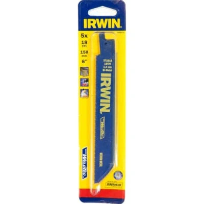Image of IRWIN Metal Cutting Bi Reciprocating Saw Blades 10504153, Pack of 5