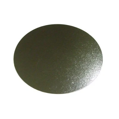Image of 5 x 6&quot; Inch Round Silver Cake Board 3mm Thick
