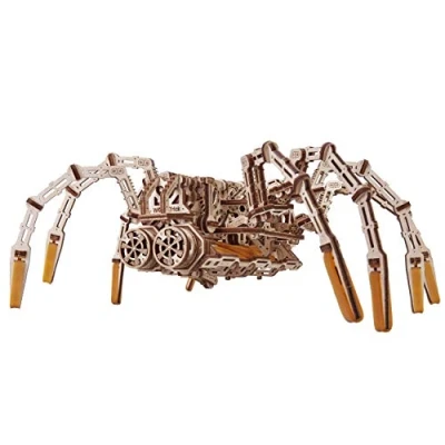 Image of Wood Trick Mechanical Spider 3D Wooden Puzzle Runs up to 7 feet Model Kit for Adults and Kids Build