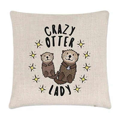 Image of Gift Base Crazy Otter Lady Stars Cushion Cover