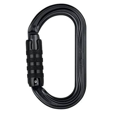 Image of Petzl M33A TLN NEW OK Lightweight Oval Carabiner, Triact Lock, Black