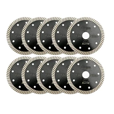 Image of SHDIATOOL Diamond Super Thin Blade for Porcelain Ceramic Tile Granite 10PK Dia 115MM Turbo Cutting Disc