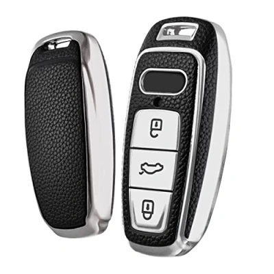 Image of OATSBASF Key Case Suitable for Audi, Car A6L A6 A7 A8 Q7 Q8 E Tron 2019 2020, Silicone TPU Protective