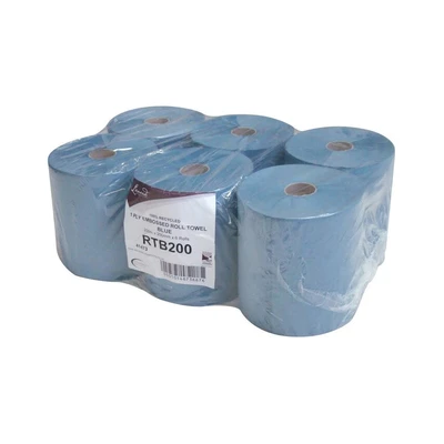 Image of Leonardo RTB200 1 Ply Blue Control Roll, 6 x 200 M