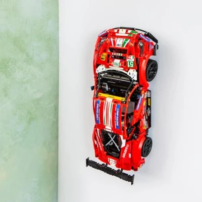 Image of Brickify Wall Mount Bracket Compatible With Lego Technic 42125 Ferrari 488 GTE Securely Display Your Car Set NOT Included