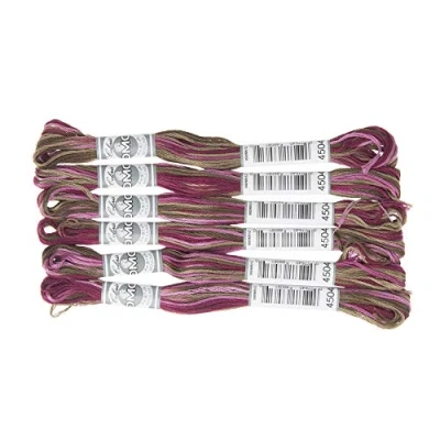 Image of DMC 517 4504 Cotton Embroidery Floss Pink/Purple 8.8 Yards