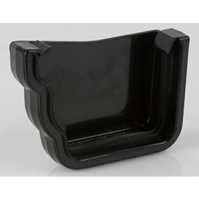 Image of Brett Martin 106mm Prostyle (Ogee) Gutter Left Hand External Stopend BR087LB Black
