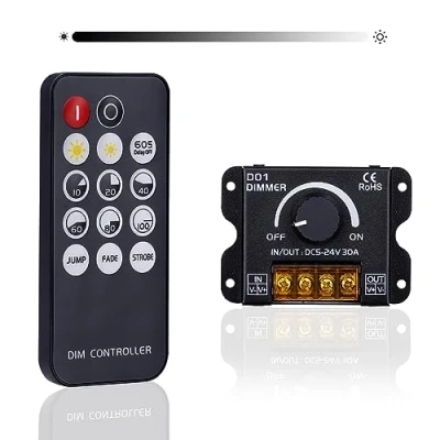 Image of GOMING DC 5V 12V 24V 30A RF LED Light Strip Dimmer PWM Dimming Controller Wireless Control or Through The Knob to Adjust Brightness Suitable for Lights