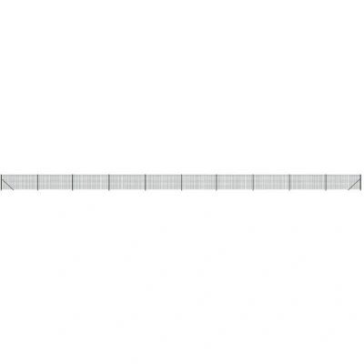Image of vidaXL Wire Mesh Fence with Flange Green 0.8x25 m