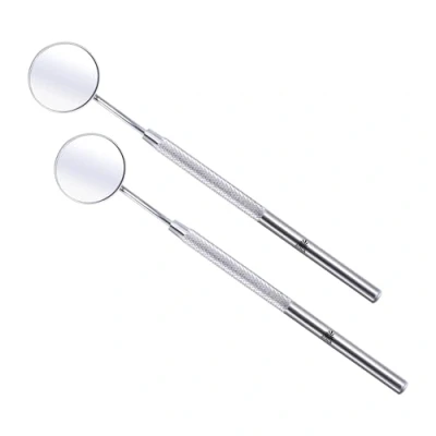 Image of ARSUK 2 Pack Stainless Steel Dental Mirror for Mouth Inspection Dentist Tools, Teeth Cleaning Oral Hygiene Personal and Home Use (Pack 2)