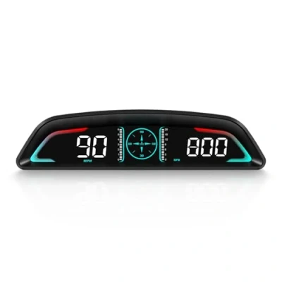 Image of Car HUD Head up Display, MPH and KM/H, AMROOLOO, Heads Display Car, Speed, RPM, Time Other Functions, Digital Speedometer Mph, Easy to Install