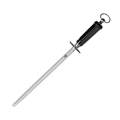 Image of MITSUMOTO SAKARI 10 inch Professional High Carbon Round Honing Steel, Knife Sharpening Steel Rod, Japanese Kitchen Sharpener (ABS Handle &amp; Powerful Magnet)