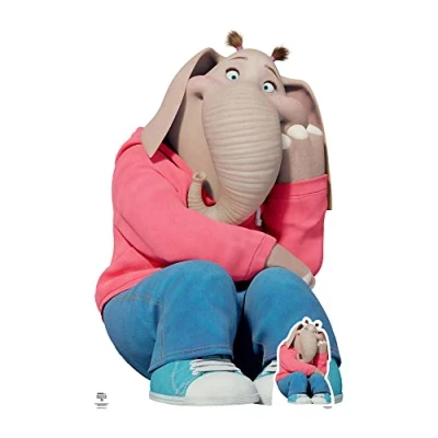 Image of Star Cutouts SC4084 Meena Elephant Sing Cardboard Cutout With Mini Birthday Party Decoration Gift