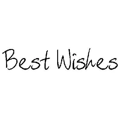 Image of Art Stamps 7020B Scribbled Best Wishes Stamp, Black