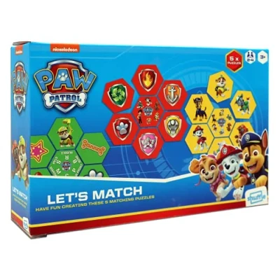 Image of Shuffle Paw Patrol Official Let&#039;s Match Puzzle Game, Have Fun Creating These 5 Matching Puzzles, Matching, Coordinating &amp; Social Skills Development, Great Gift For Kids Aged 3+