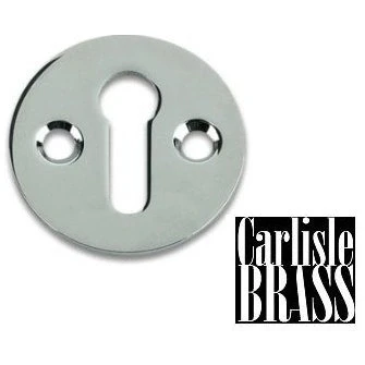 Image of Carlisle Brass Victorian Keyhole Escutcheon Cover 32mm Polished Chrome