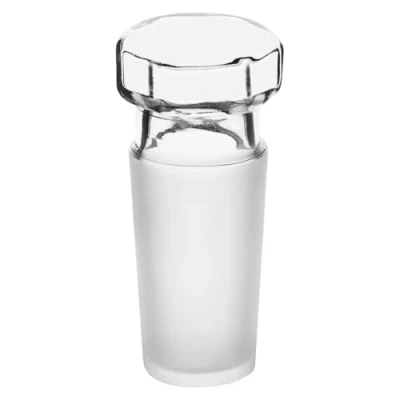 Image of Labasics 1 Pack Glass Hex Head Hollow Stopper, Hexagonal Stopper for 24/40 Outer Joint with Closed Bottom