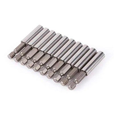Image of Oubit Bit Holder, 10Pcs Strong Magnetic 1/4 Inch Hexagonal Shaft Extend Socket, for Cordless Screwdriver, Electric Drill, Impact Drill Bits