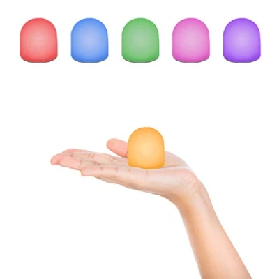 Image of 6 x Egg Shaped Colour Changing Mini Night Light, Relaxing LED Mood Lighting for Children’s Bedroom, Playroom, Classroom Battery Powered