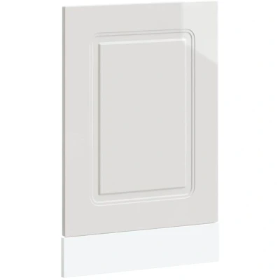 Image of vidaXL Dishwasher Panel Kalmar High Gloss White 45x1.5x67 cm Engineered Wood