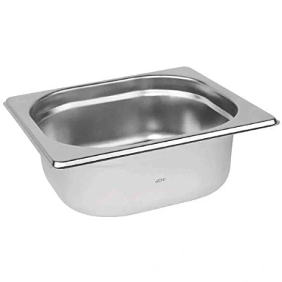 Image of eZone Gastronorm 1/6 Sixth Stainless Steel Bain Marie Food Container Pot Pan 65mm