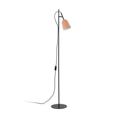 Image of Studio Task Floor Lamp Matt Black, Pink