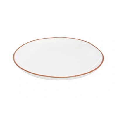 Image of Premier Housewares Calisto Dinner Plate, White Glazed Terracotta, 28.5 x 5 cm