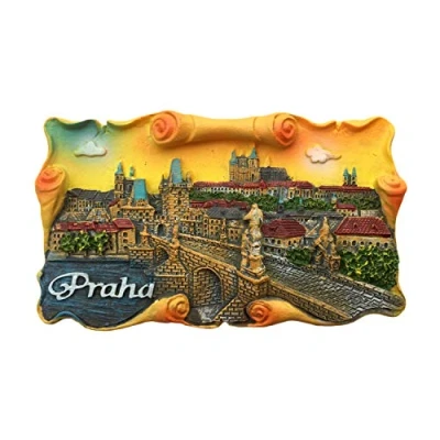 Image of 3D Prague Czech Charles Bridge Refrigerator Magnet Travel Sticker Souvenirs Home &amp; Kitchen Decoration Fridge from China