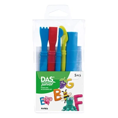 Image of DAS Junior Air Hardening Modelling Clay Accessories Set, 5 Pieces, Ideal for Schools and Art Classes
