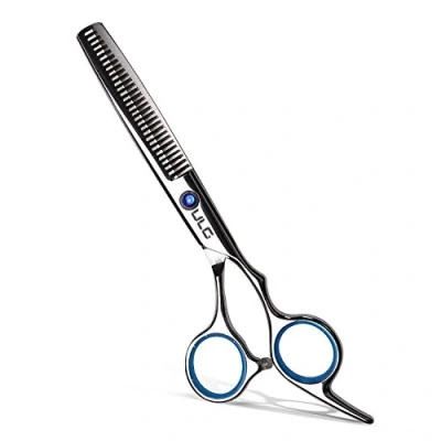 Image of Hair Thinning Scissors Cutting Teeth Shears Professional Barber ULG Hairdressing Texturizing Salon Razor Edge Scissor Japanese Stainless Steel with Detachable Finger Ring 6.5 inch