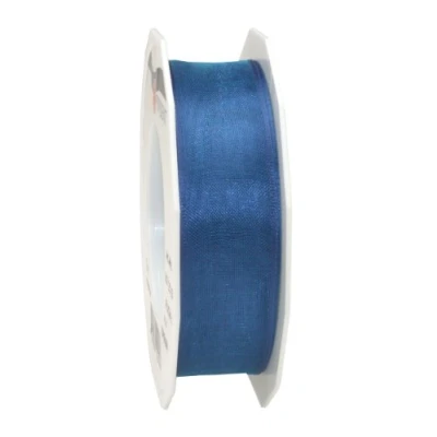 Image of C.E. Pattberg Präsent 25 mm m Wired Organza Ribbon 4 Seasons, Blue
