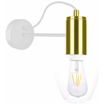 Image of Keter Maya Wall Lamp White, Gold, 25cm, 1x E27