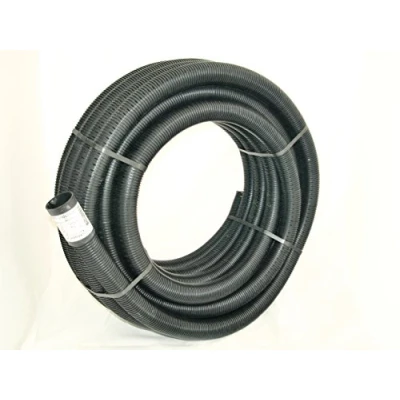 Image of Perforated Land Drainage Piping Coil Pipe (50M x 100mm) for field or garden underground water run off, drying out and dispersal