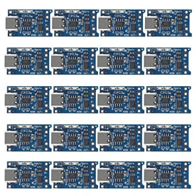 Image of AEDIKO 20pcs TP4056 Type C USB 5V 1A 18650 Lithium Battery Charger Module Li ion Charging Board TC4056A with Dual Protection Function