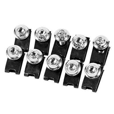 Image of 10pcs Motorcycle Fairing Kit, Keenso 5*16MM Screw Spire Speed Fastener Clip Nut(Silver)