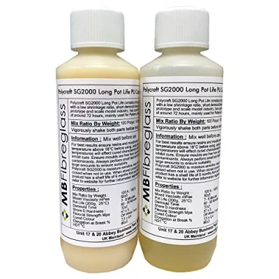 Image of Polycraft SG2000 L Paintable Long Pot Life Polyurethane Liquid Plastic Casting Resin 500g