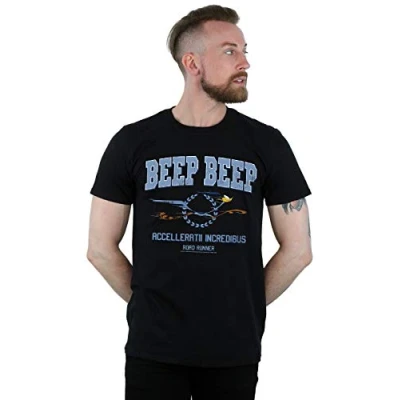 Image of Looney Tunes Men&#039;s Road Runner Beep T Shirt Black Large