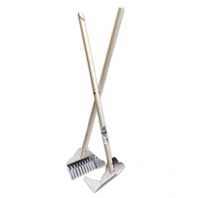 Image of Gnawsome Spotty Easy Pet Dog Waste Pick Up Metal Tray Lightweight Scissor Pooper Scooper with Rake