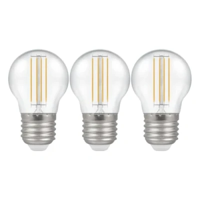 Image of Crompton Golfball LED Light Bulb Dimmable E27 4.2W (40W Eqv) Warm White Filament Clear