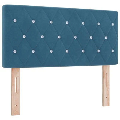 Image of vidaXL Headboard Crystal Button Tufted Dark Blue 90 cm Velvet