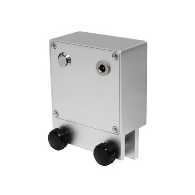 Image of T Mech Ultrasonic Vinyl Adaptor Rotating Record Cleaner Machine 1 to 5 Records Per Batch 7 10 12 Vinyls 15mm Slot Thickness 10RVS Minute 12V Silver Anodized Aluminium